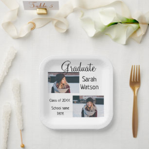 afstuderen Foto Eenvoudige Classic Add Class Jaar Papieren Bordje
