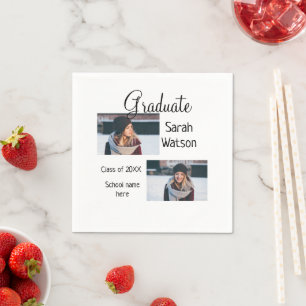 afstuderen Foto Eenvoudige Classic Add Class Jaar Servet