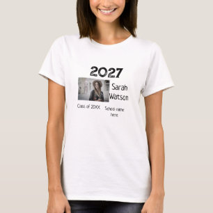 afstuderen Foto Eenvoudige Classic Add Class Jaar T-shirt