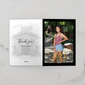 Afstuderen Foto Folie Uitnodiging (Buiten Laag)