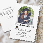 Afstuderen Foto Gefeliciteerd Afstuderen stijlvol Feestdagenkaart