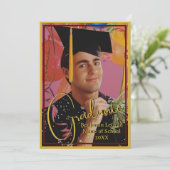 Afstuderen Foto Gepersonaliseerde Nota Maroon en G Kaart (Staand voorkant)