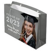 Afstuderen Foto Gift Bag Groot Cadeauzakje (Achterkant Gekanteld)