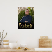 Afstuderen foto Gold Brush Typografie Poster (Keuken)