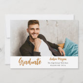 Afstuderen Foto Gold confetti Gradup Cap Kaart (Voorkant)