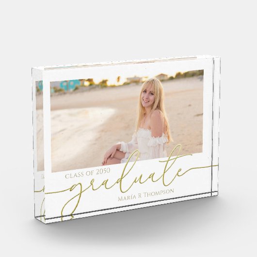 Afstuderen Foto Gouden Kalligrafie Script (Links)
