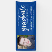 Afstuderen Foto - Klasse van het Jaar - Blauw Spandoek (Verticaal)