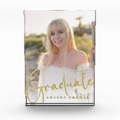 Afstuderen foto minimalistisch gouden script (Voorkant)