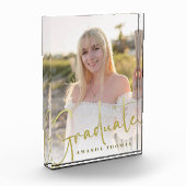 Afstuderen foto minimalistisch gouden script (Links)