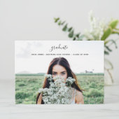 Afstuderen foto minimalistisch kaart (Staand voorkant)