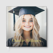Afstuderen foto modern afstuderen naam jaar gastenboek (Voorkant)