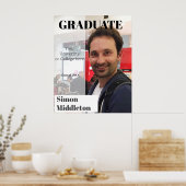 Afstuderen Foto Modern Afstuderen zwarte kop Poster (Keuken)