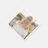 Afstuderen Foto Modern Elegant Minimalist Servet (Hoek)