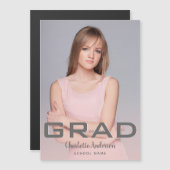 Afstuderen foto modern elegant roos goud (Voorkant / Achterkant)