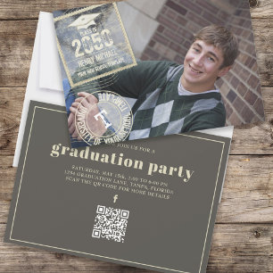Afstuderen Foto Modern Gold Cool Afstudeerder Stam Kaart