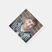 Afstuderen Foto Modern Minimalist Simple Party Servet (Hoek)