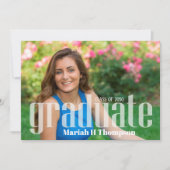 Afstuderen Foto Modern Mortarboard Minimalist Kaart (Voorkant)