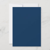 Afstuderen foto | Navy Script Donkerblauw Keepsake Aankondiging (Achterkant)