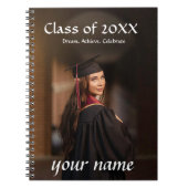 Afstuderen Foto Notitieboek – Aangepaste naam (Voorkant)