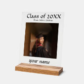 Afstuderen Foto Party Tekenen – Aangepaste naam Acryl Bord (Hoek)