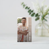 Afstuderen foto QR-code Contactkaartje (Staand voorkant)