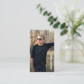 Afstuderen foto QR-code Contactkaartje (Staand voorkant)