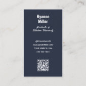 Afstuderen foto QR-code Contactkaartje (Achterkant)