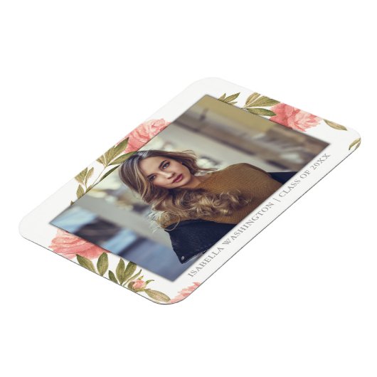 Afstuderen foto | Romantische Waterverf Magneet (Linkerzijde)