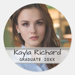 Afstuderen Foto Ronde Sticker