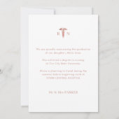 Afstuderen foto roos goud aankondiging (Achterkant)