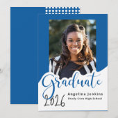 Afstuderen Foto Royal Blue 2022 Aankondiging (Voorkant / Achterkant)