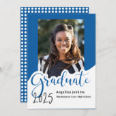 Afstuderen foto Royal Blue 2025 Aankondiging (Voorkant / Achterkant)