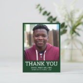 Afstuderen Foto Simple Green Dank u Briefkaart (Staand voorkant)