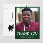 Afstuderen Foto Simple Green Dank u Briefkaart (Voorkant / Achterkant)