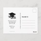 Afstuderen Foto Simple Green Dank u Briefkaart (Achterkant)
