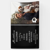 Afstuderen Foto Soccer Player Black Spandoek (Verticaal)