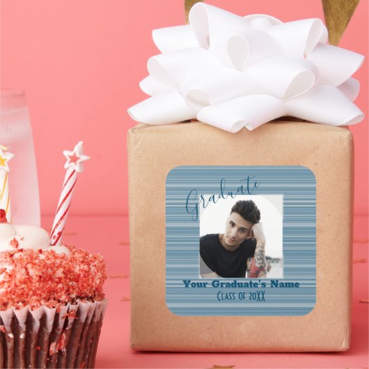 Afstuderen Foto-Stickers - HAMbyWG Vierkante Sticker (Feest)