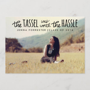 Afstuderen foto Tassel was het Hassle-script waard Kaart