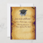 AFSTUDEREN FOTO TEMPLATE PARCHMENT Red Wax Seal Kaart (Achterkant)