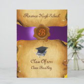 AFSTUDEREN FOTO TEMPLATE PARCHMENT Wax Seal Kaart (Staand voorkant)