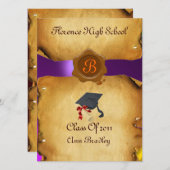 AFSTUDEREN FOTO TEMPLATE PARCHMENT Wax Seal Kaart (Voorkant / Achterkant)