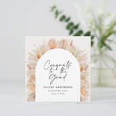 Afstuderen foto terracotta pampas botanisch kaart (Staand voorkant)