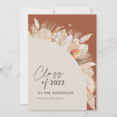 Afstuderen foto terracotta pampas botanisch kaart (Voorkant)