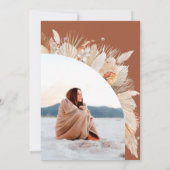 Afstuderen foto terracotta pampas botanisch kaart (Achterkant)