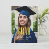 Afstuderen foto Uitnodiging (Staand voorkant)