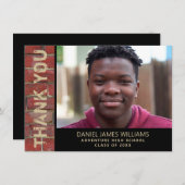 Afstuderen Foto Urban Red Brick Hartelijk dank Bedankkaart (Voorkant / Achterkant)