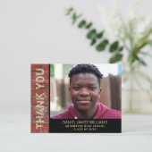 Afstuderen Foto Urban Red Brick Hartelijk dank Briefkaart (Staand voorkant)