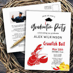 Afstuderen Foto van Crawfish Boil Party Briefkaart