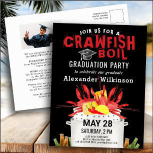 Afstuderen Foto van Crawfish Boil Party Briefkaart