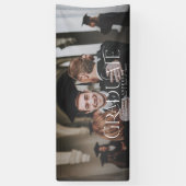 Afstuderen foto waterverf botanische floraal spandoek (Verticaal)